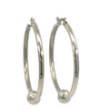 Silver ball on round tube hinge hoops