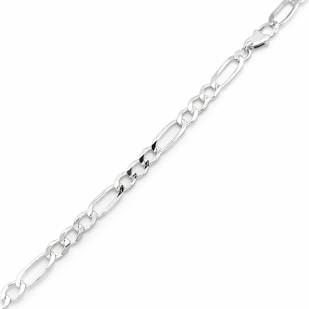 SILVER FIGARO CHAIN 4.5mm W