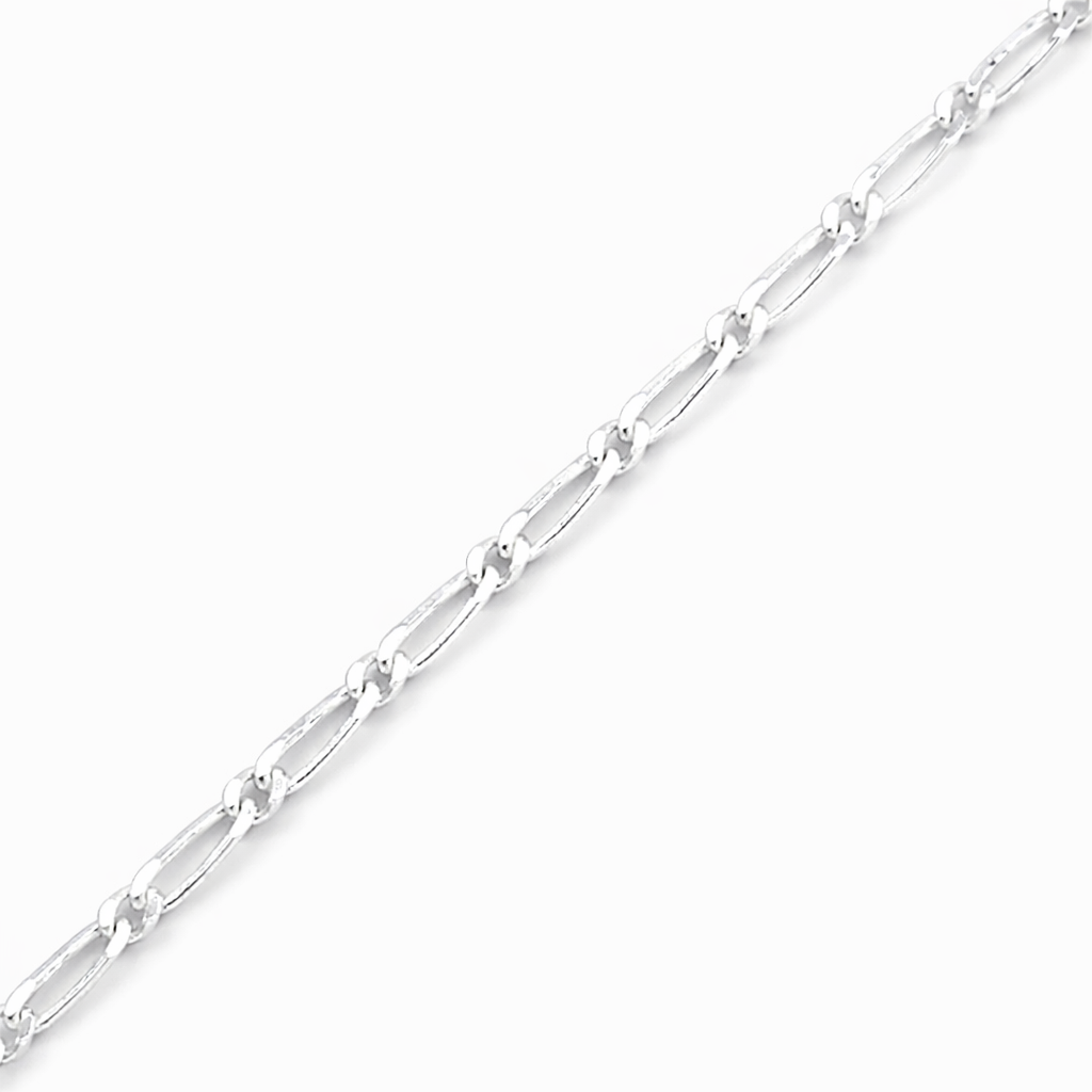 SILVER FIGARO CHAIN - 1.7mm W