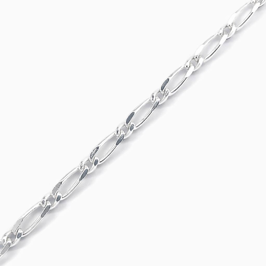 SILVER FIGARO CHAIN - 2mm W