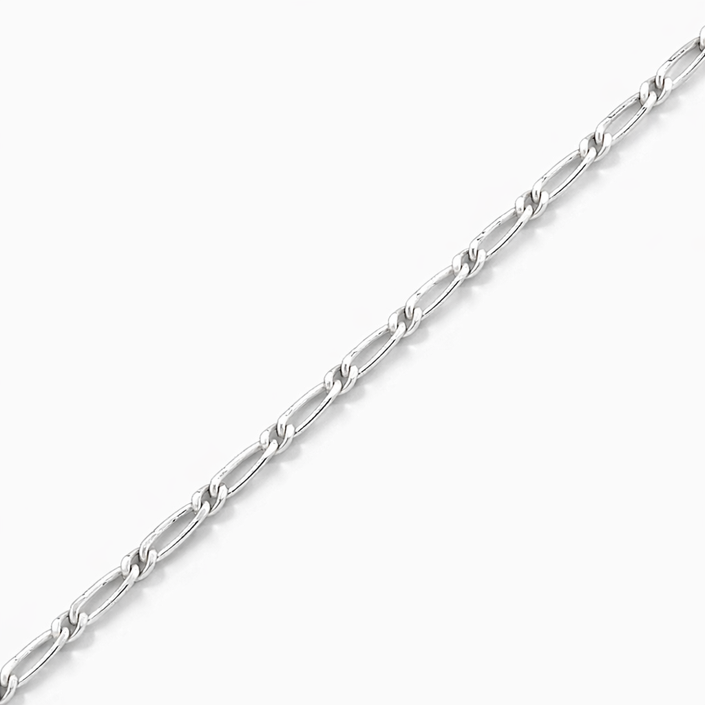SILVER FIGARO CHAIN - 1.5mm W