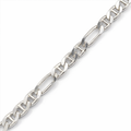 SILVER MARINE & CURB LINK CHAIN - 4mm W