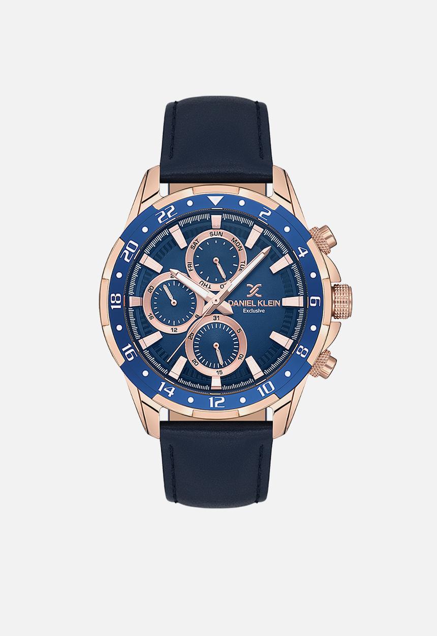 Daniel Klein Exclusive Multifunction Blue Dial Men's Watch