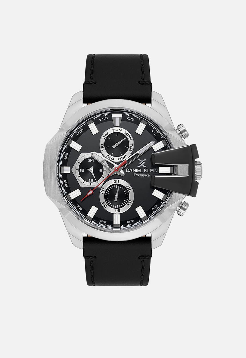 Daniel Klein Men's Black Dial Multifunction Watch