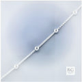 SILVER BALLS ON WHEAT LINK CHAIN - 45CM