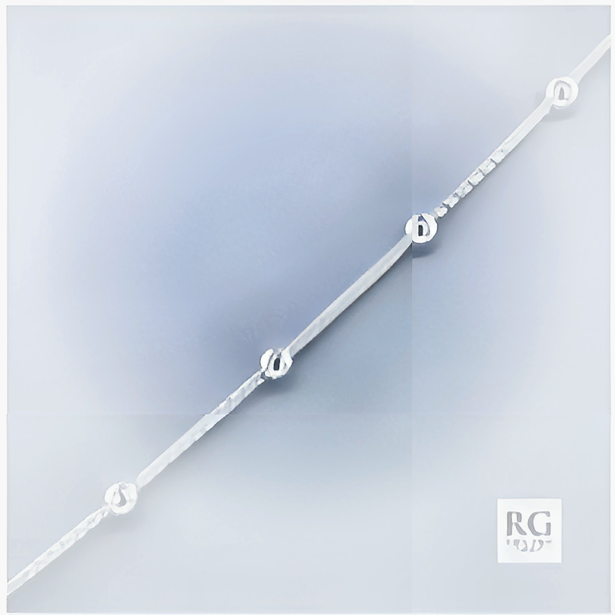 SILVER BALLS ON WHEAT LINK CHAIN - 45CM