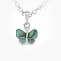 SILVER & ABALONE BUTTERFLY PENDANT