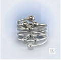 Silver 5 Strand Ball Ring