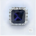 SILVER CZ PAVE CHUNKY DRESS RING