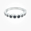 SILVER MILLGR BEZEL SET ETERNITY RING
