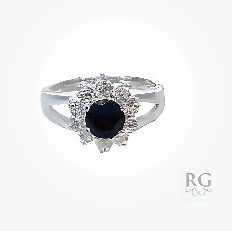 SILVER CZ FLOWER RING
