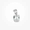 SILVER CZ 4 CLAW SET PENDANT