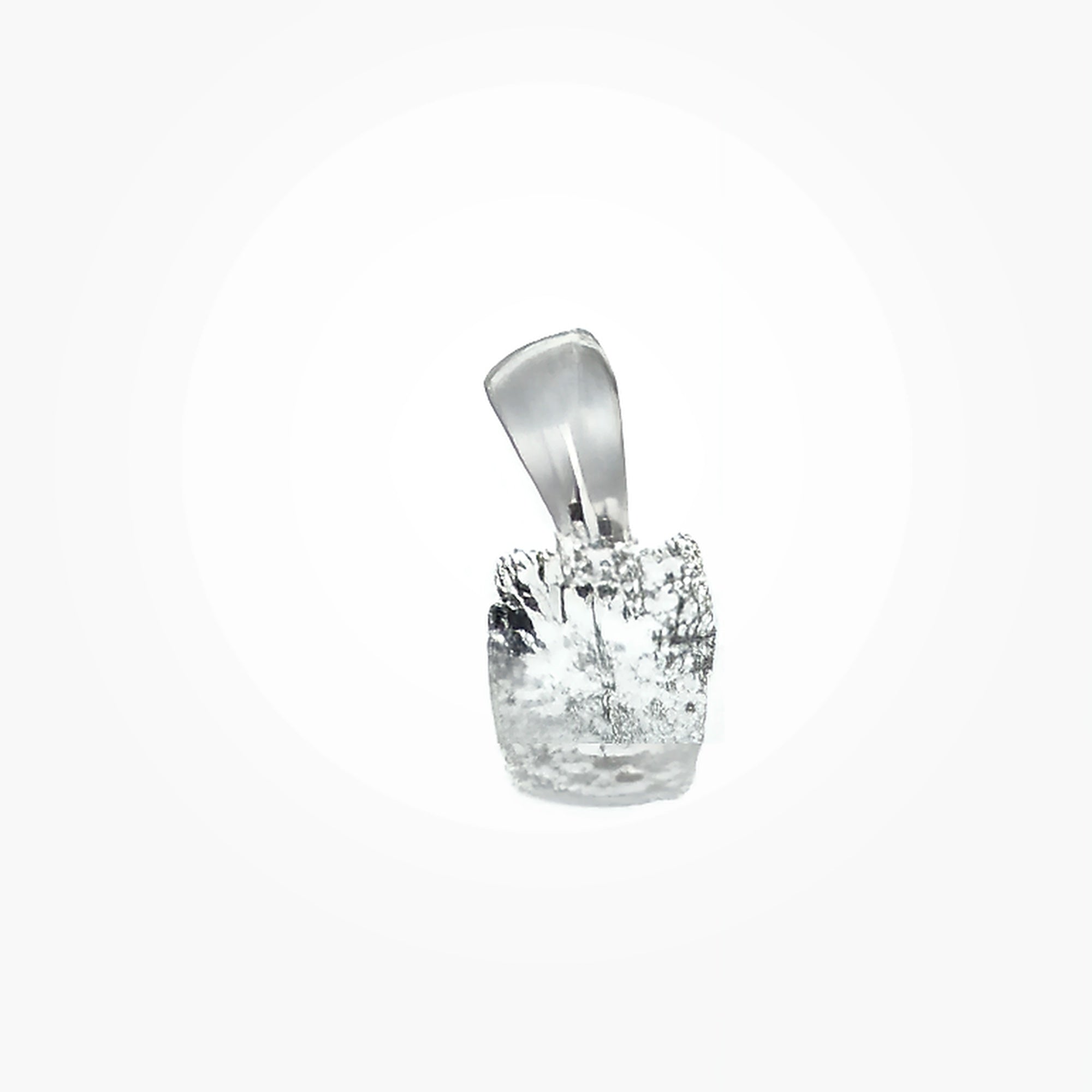 SILVER CZ 4 CLAW SET PENDANT