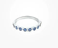 SILVER MILLGRAIN BEZEL SET ETERNITY RING