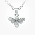 SILVER CZ PAVE BEE PENDANT