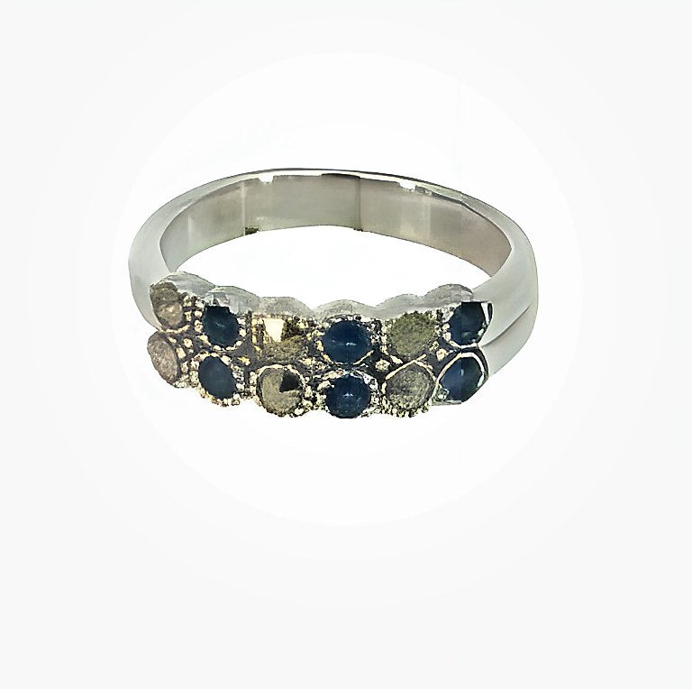 SILVER MILLGRAIN CIRCLE RING