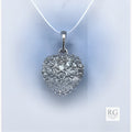 SILVER CZ PAVE HEART PENDANT