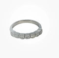SILVER CZ PAVE BEZEL SET RING
